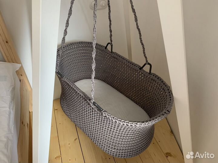 Детская люлька колыбель подвесная со стойкой