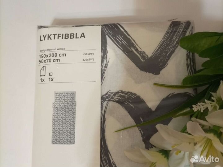Постельное белье IKEA ликтфиббла хлопок комплект