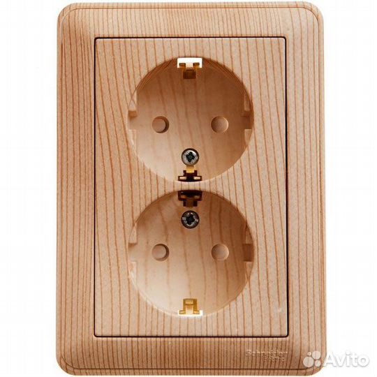 Розетка двойная Schneider Electric W59 с заземлени