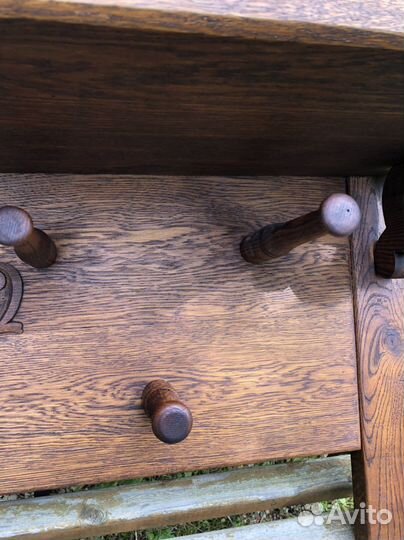 Старинная Вешалка из массива дуба