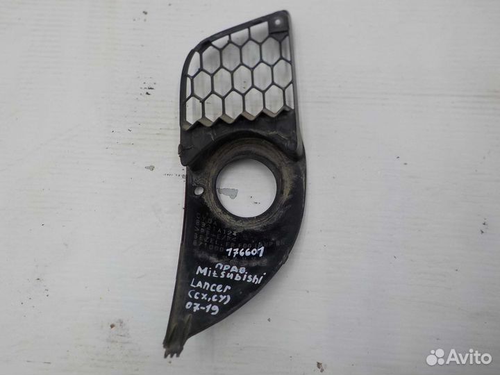 Накладка на бампер mitsubishi lancer 10 передняя п