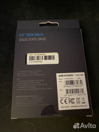 Ssd 128gb Hikvision e100 (Новый)