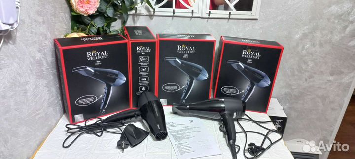 Фен для волос Royal wellfort магнит 2200 Вт новый