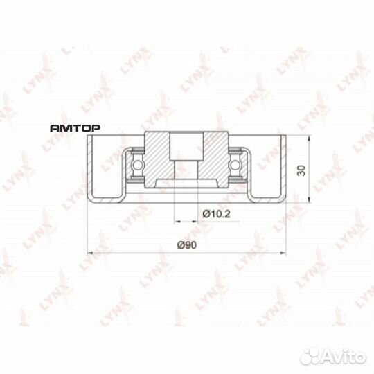 Lynxauto PB-7021 Ролик направляющий приводного рем