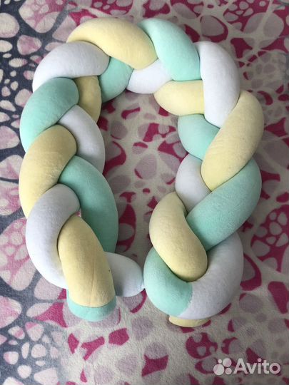 Бортики в кроватку косичка