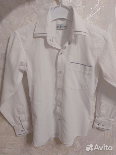 Рубашка белая для мальчика 116-122 (28)