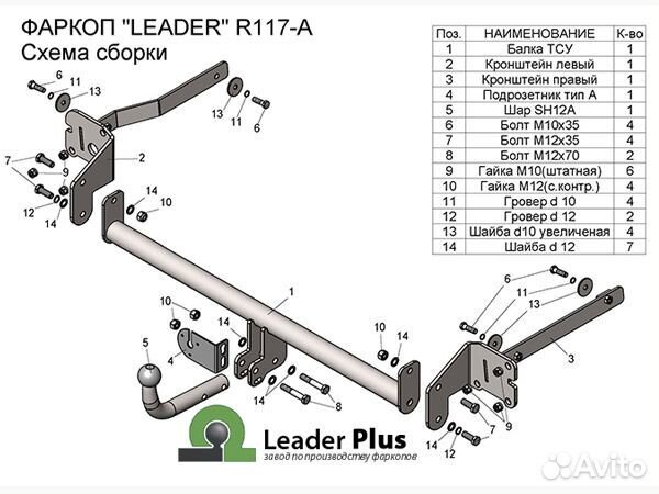 Фаркоп Renault Scenic (2009-2015)