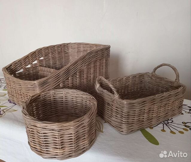 Корзина плетеная (набор из 3 шт)