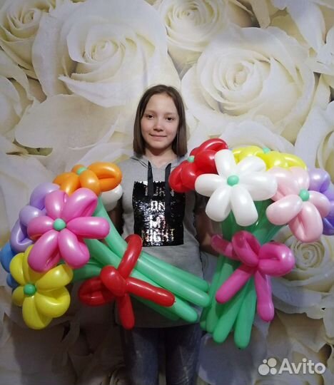 Ромашки из шаров