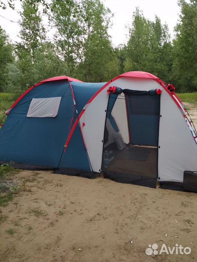Палатка туристическая 4 местная с тамбуром, б/у