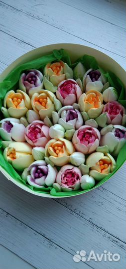 Цветы из зефира