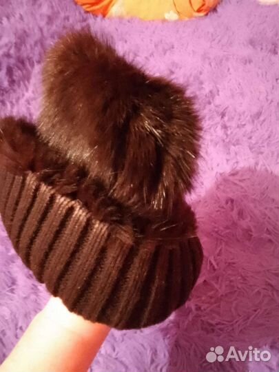 Шапка норковая женская бу