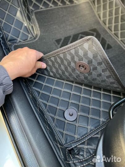 Коврик в машину эко кожа 3d