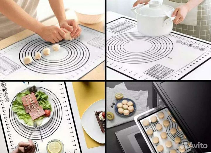 Силиконовый коврик для выпечки и раскатки теста