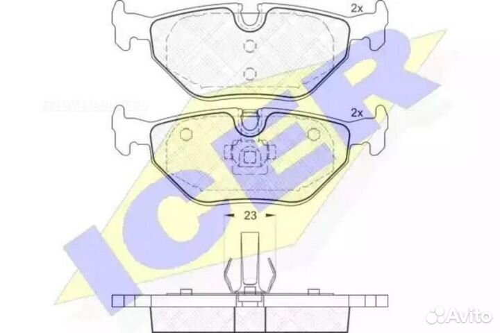 Icer 181707 Колодки тормозные дисковые зад