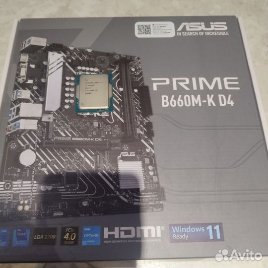 Материнская плата с процессором