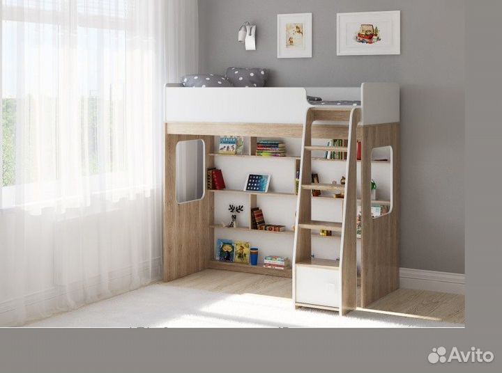 Кровать чердак с игровой зоной