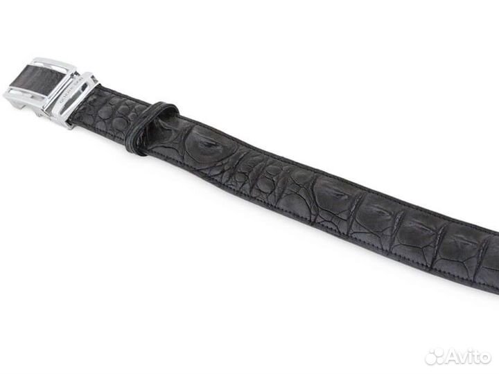 Ремень из кожи со спины крокодила шириной 3 см