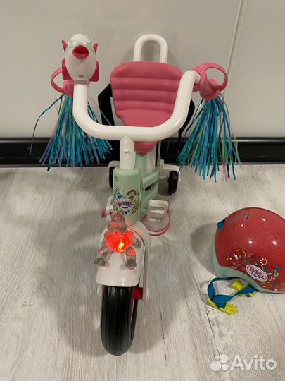 Велосипед и шлем baby born