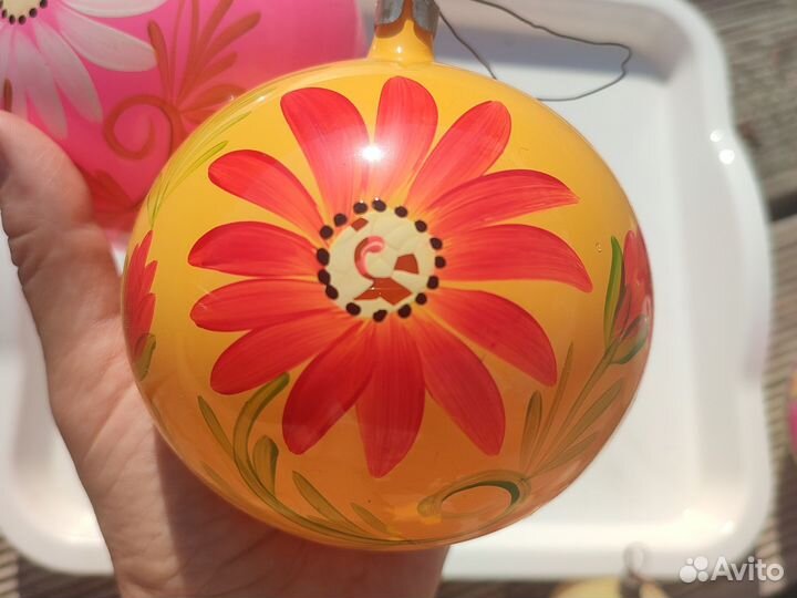 Елочные игрушки СССР шары роспись