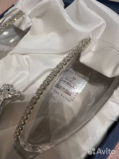 Набор бокалов chinelli со стразами swarovski