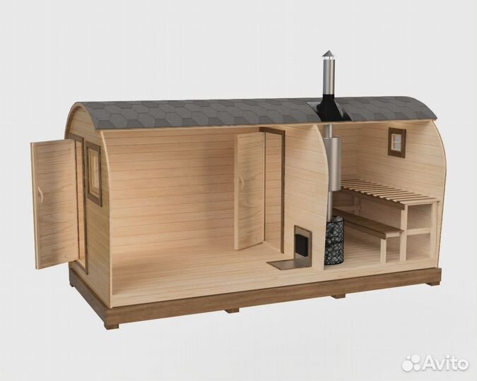 Баня-бочка 5 метров