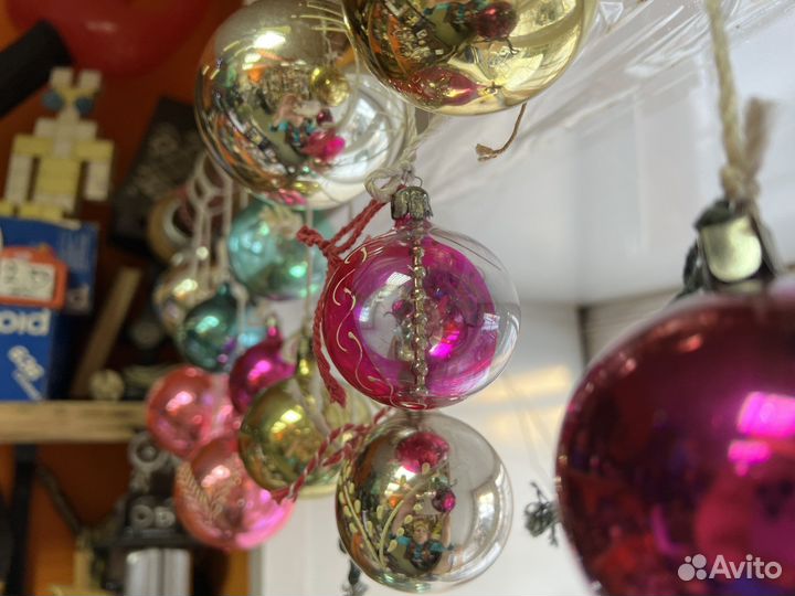 Елочные игрушки стекло СССР