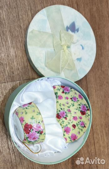 Чашка с блюдцем фарфор