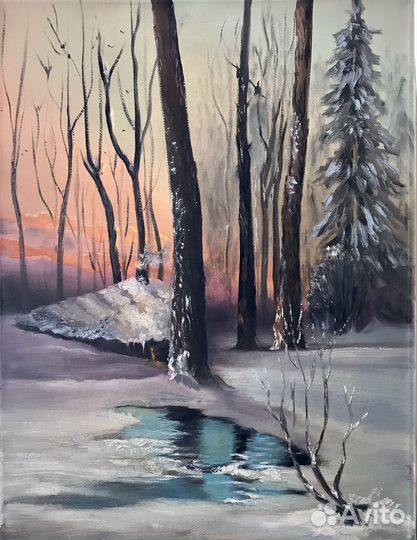 Картина маслом на холсте пейзаж