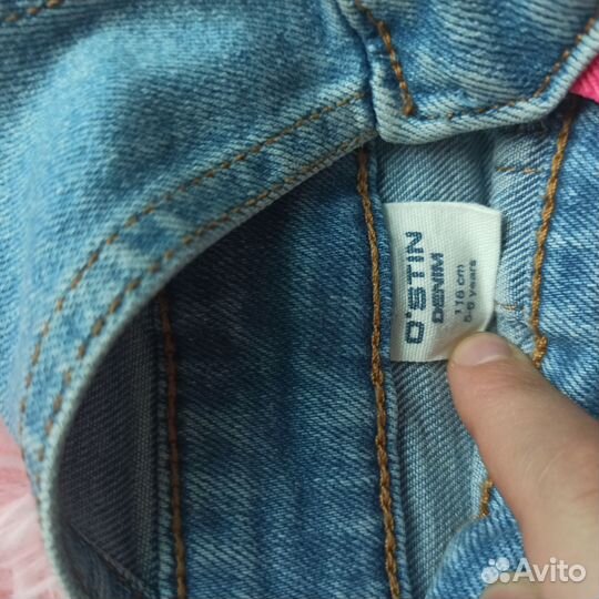 Джинсовый комбинезон для девочки 116 и 122