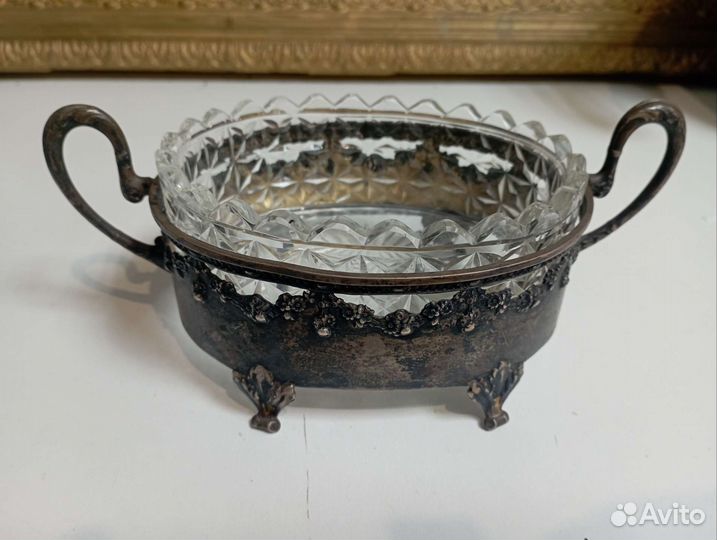 Конфетница серебро 84 Сбитнев 19,5*8,5 см