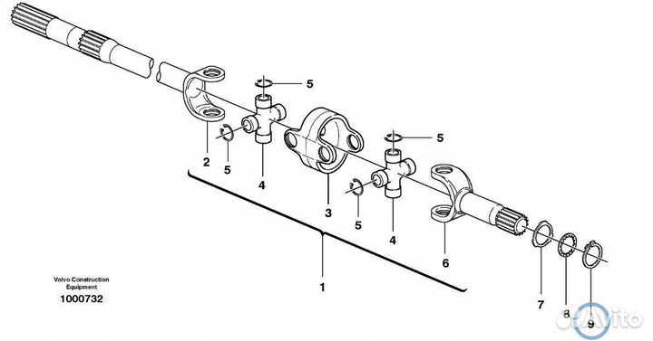 ER024800 Стопорное кольцо полуоси экскаватор