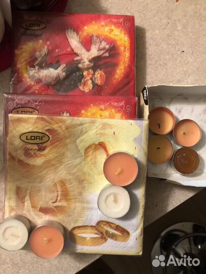 Свадебные салфетки и свечки