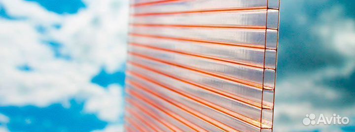 Поликарбонат сотовый 6 мм Розовый greenhouse