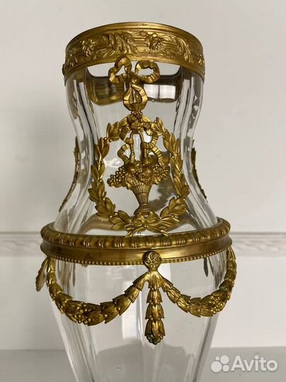 Антикварная Хрустальная ваза