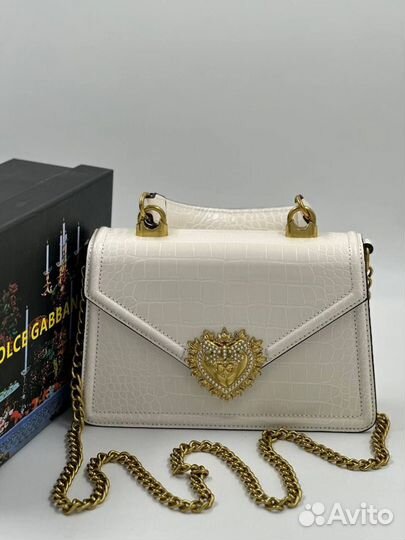 Новая женская сумка Dolce Gabbana Devotion белая