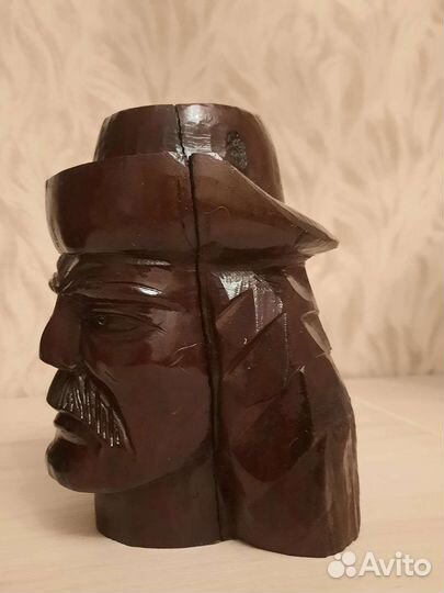 Скульптура Голова Гаучо железное дерево