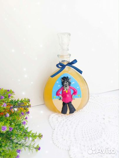 Графин с декором ручной работы. Подарок мужчине