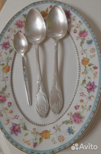 Мельхиоровые стол. ложки 2шт, зиш,серебрение