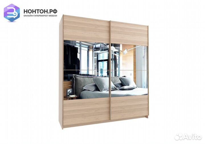 Шкаф-купе с зеркалом Марвин-4 дуб телемарк