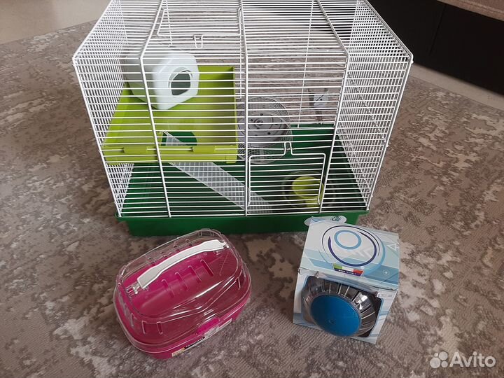 Клетка для хомяка, переноска, шар для прогулок