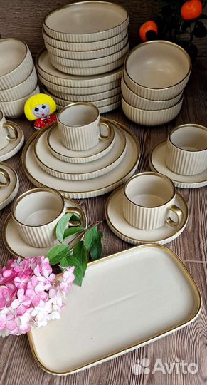 Набор столовой посуды на 6 персон керамика 32 пр