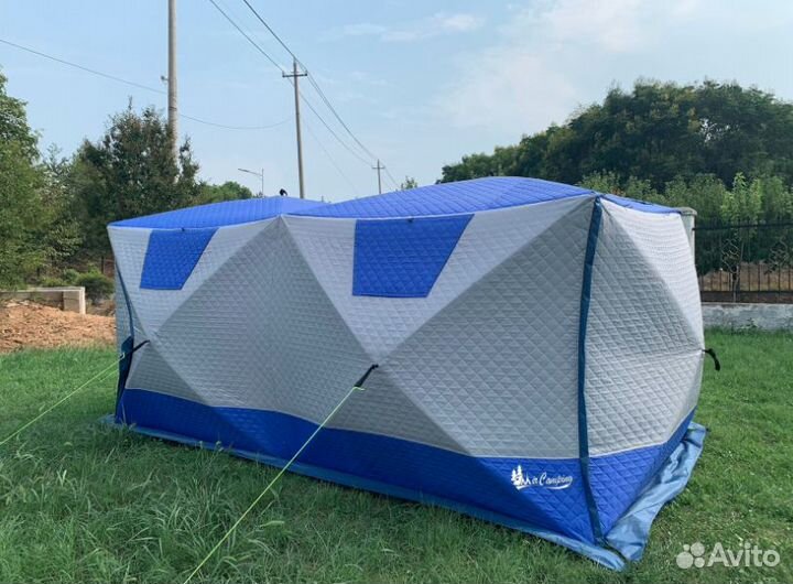 Зимняя палатка куб трехслойная 400х200