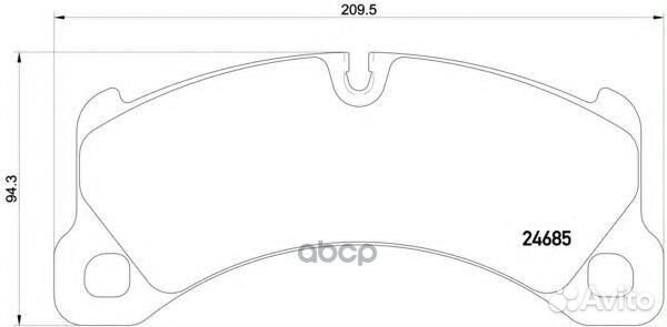 Колодки тормозные дисковые перед P65026 Brembo