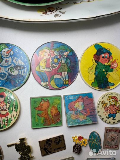 22 шт одним лотом Детские новогодние значки СССР