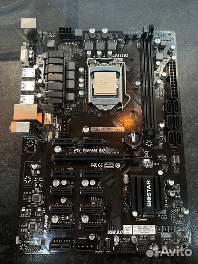 Материнская плата LGA1151 TB250-BTC PRO VER 6.3