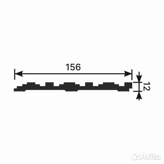 Стеновая панель RP006, 156х12, 2800мм, Экополимер