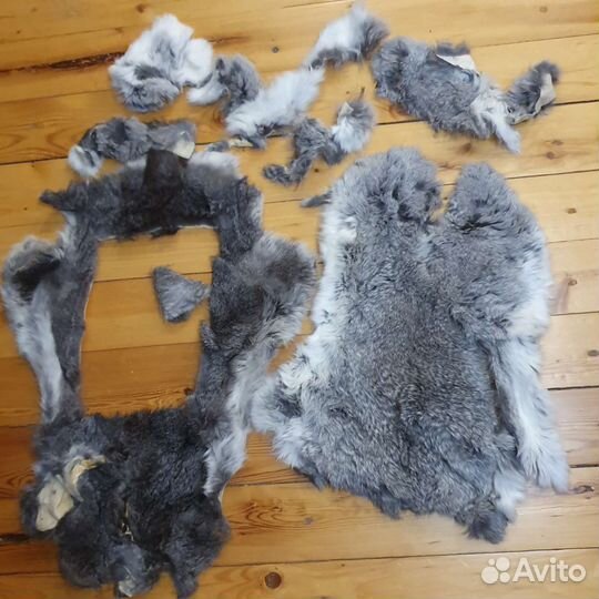 Шкурка кролика и остатки