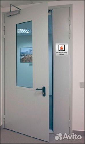 Дверь общая из 2мм стали и стеклопакета