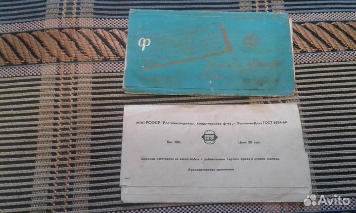Фантики от советских шоколадок